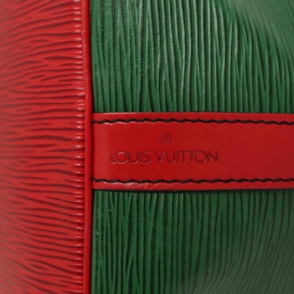 LOUIS VUITTON Epi Petit Noe Shoulder Bag Bicolor Green Red LV Auth - Picture 12 of 16